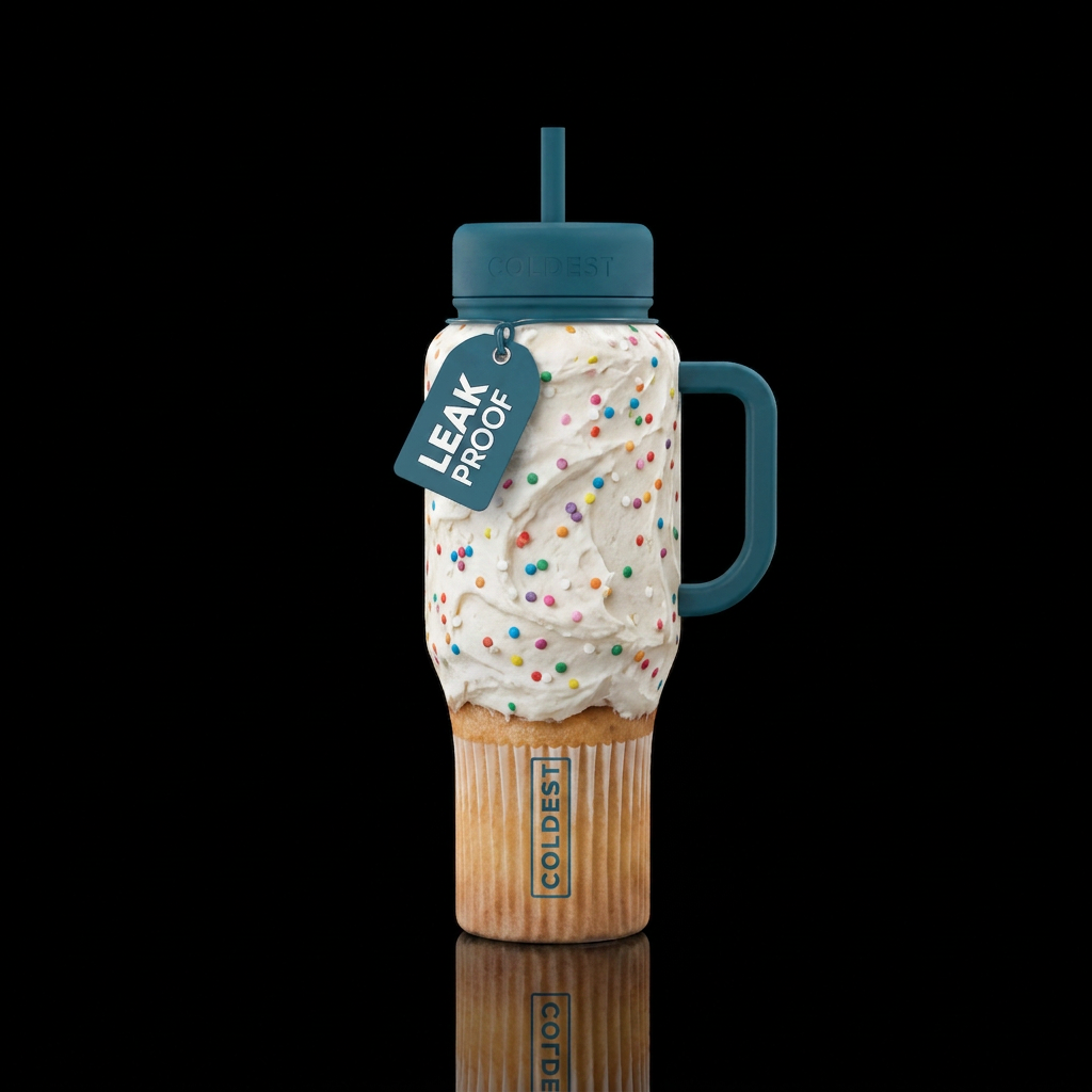 Happy unbirthday water bottle design