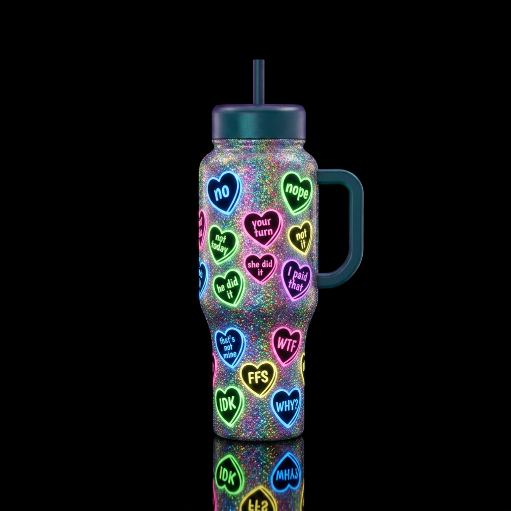 My anti-valentine water bottle design