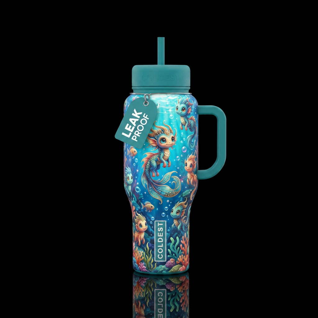 Just keep swimming water bottle design