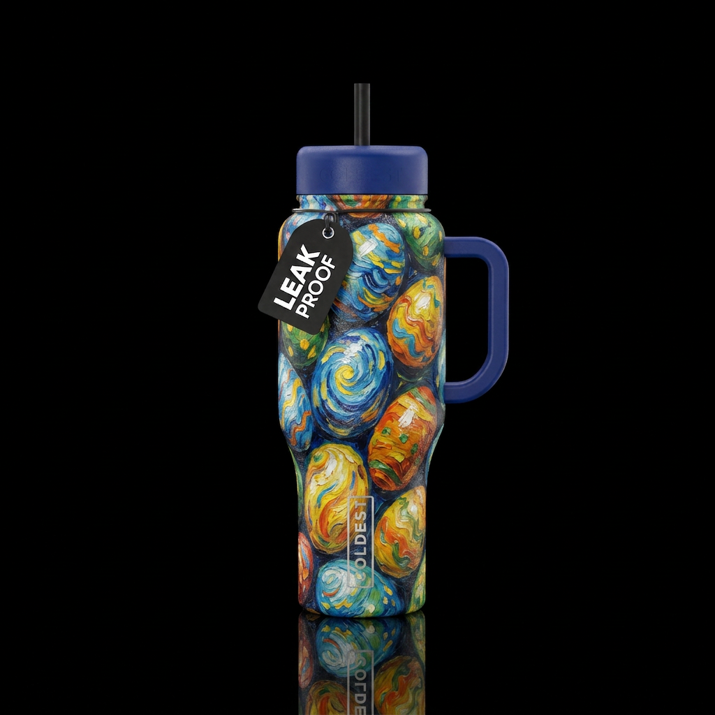 Vincent’s Eggies water bottle design