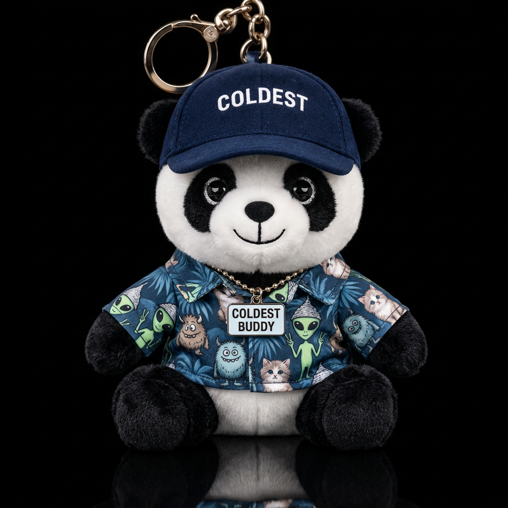 A joyful banna with a coldest buddy name tag weari... water bottle design