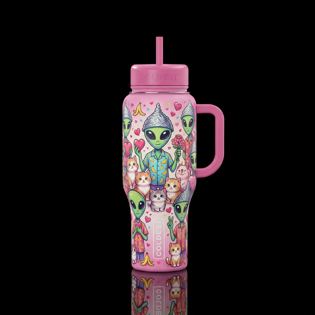 Love out of this world water bottle design