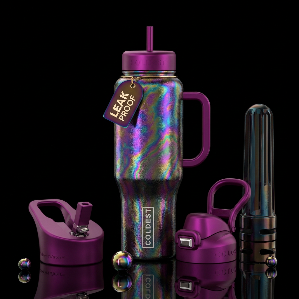 Oil spill water bottle design