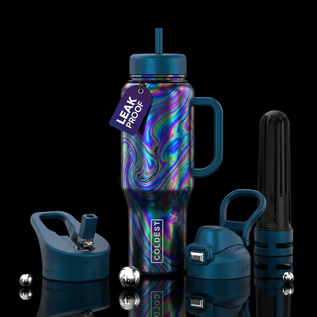Oil spill water bottle design