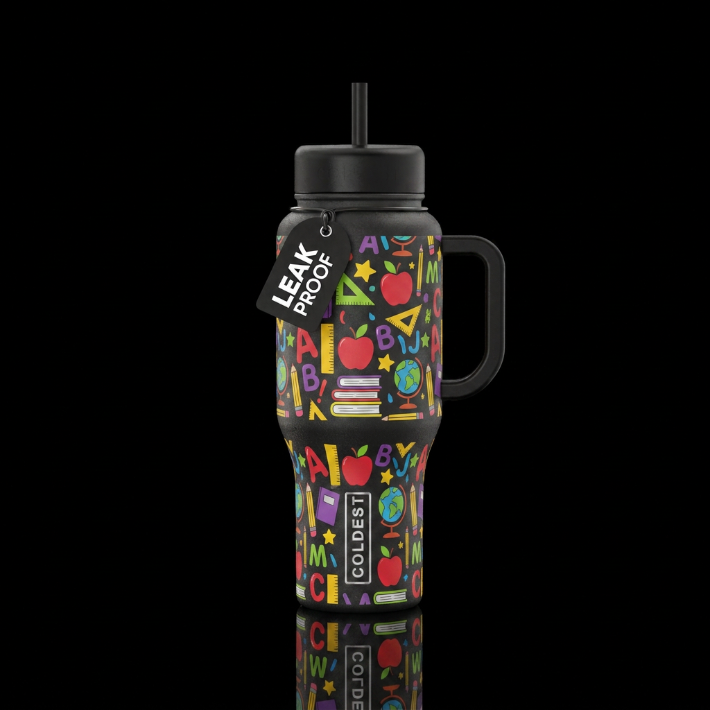 Teacher esthetic water bottle design
