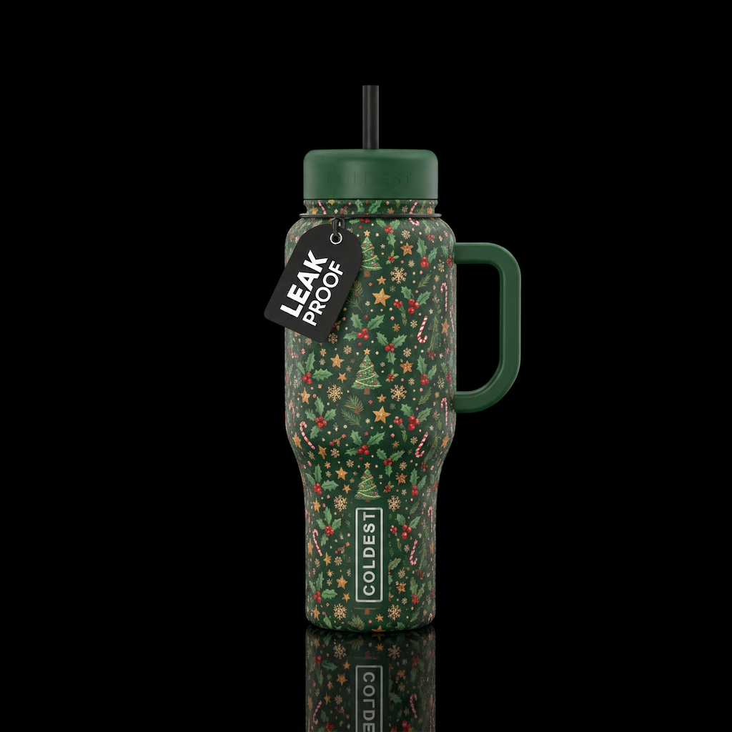 Tis the season water bottle design