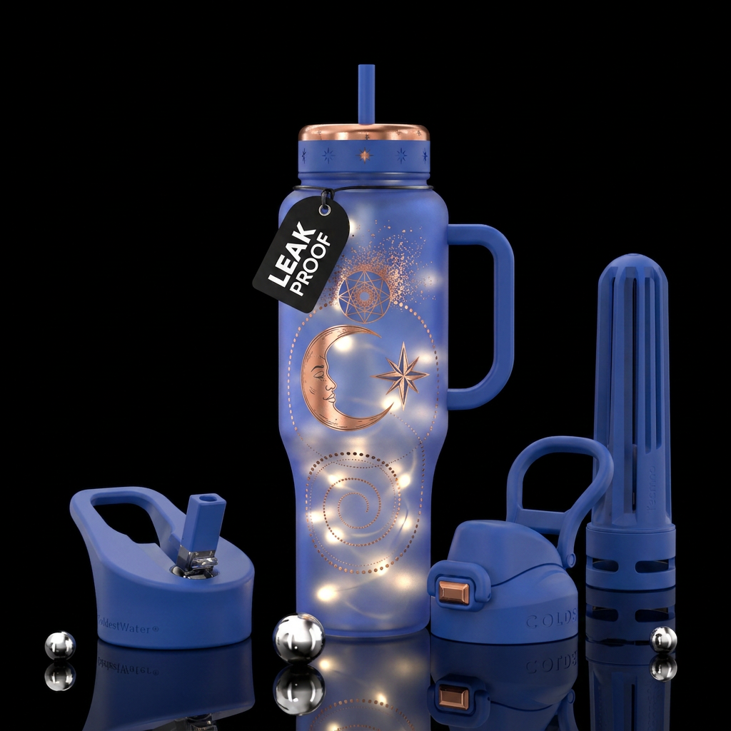 This is an ethereal, frosted cobalt blue bottle th... water bottle design