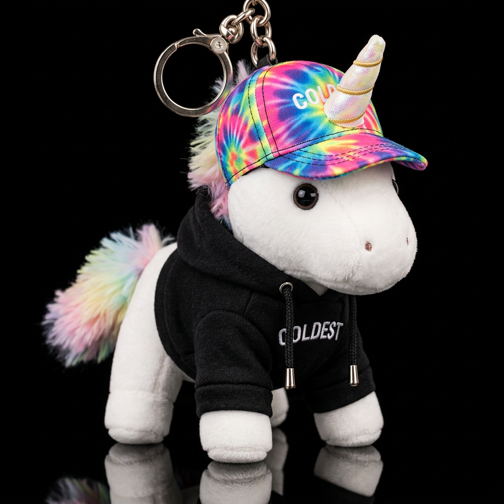 mythical Unicorn that is on all four legs with a b... water bottle design