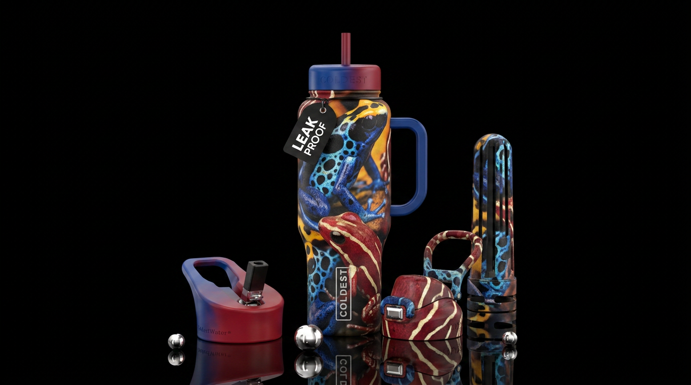 Dyeing Dart Frog, Phantasmal Poison Frog, water bottle design