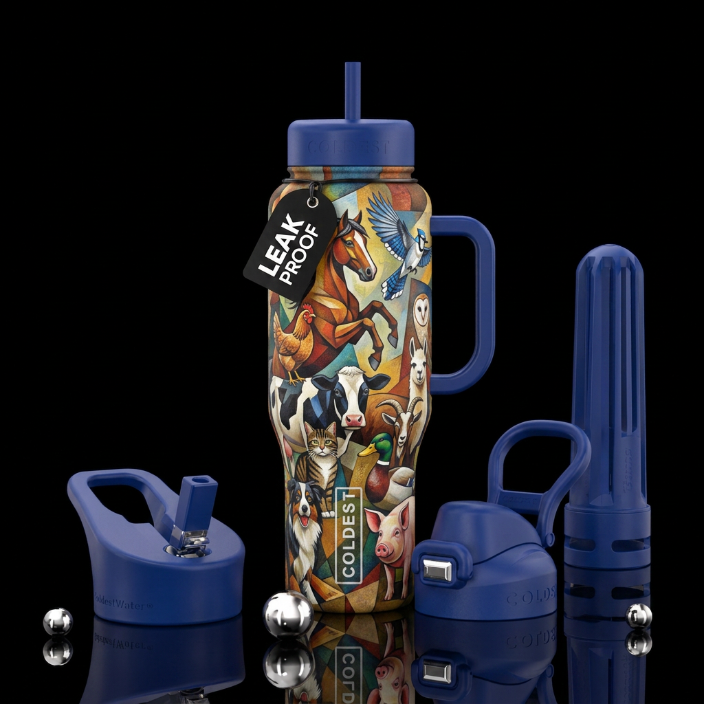 More Cow Bells! water bottle design
