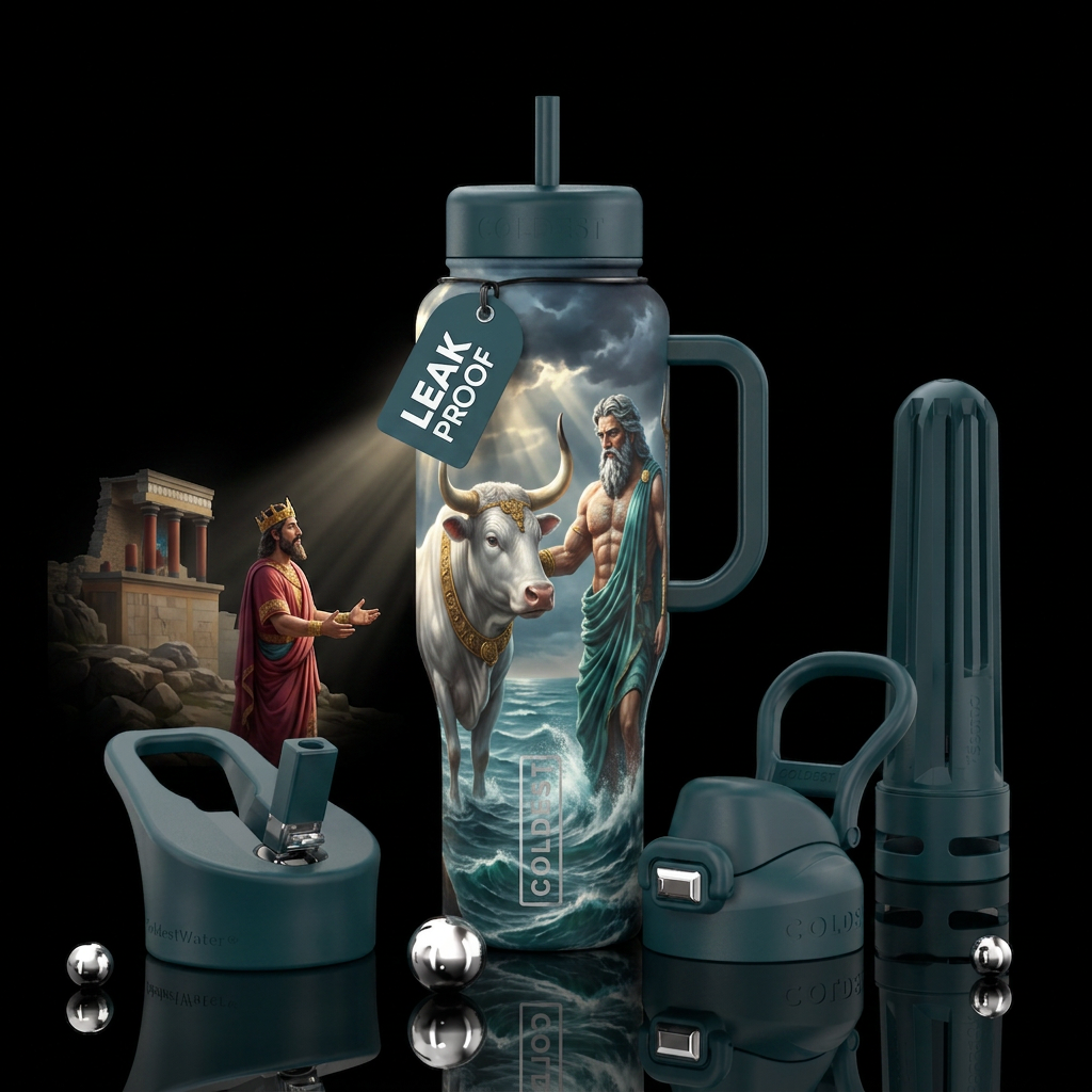 The Gift of Bull water bottle design