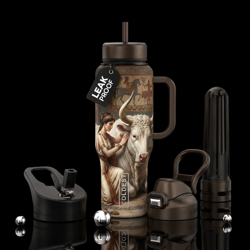 Pasiphaë & Bull water bottle design