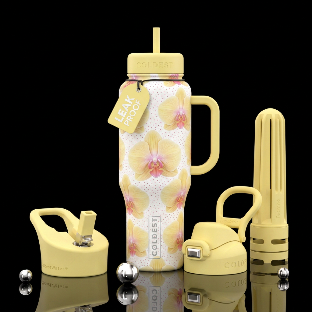 Orchid Dreams water bottle design