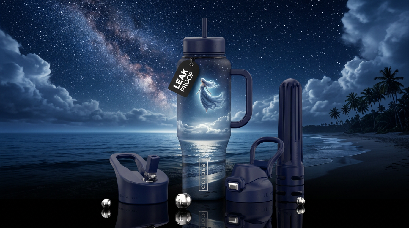 Guardian of the tides water bottle design