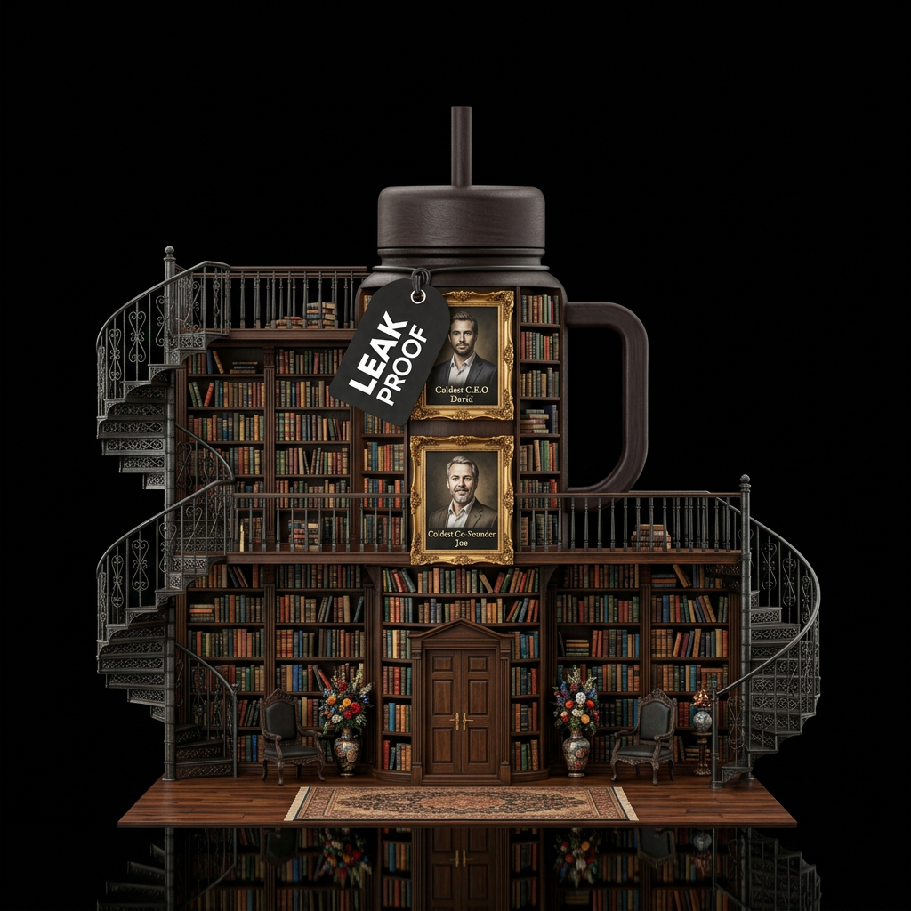 Coldest Library water bottle design