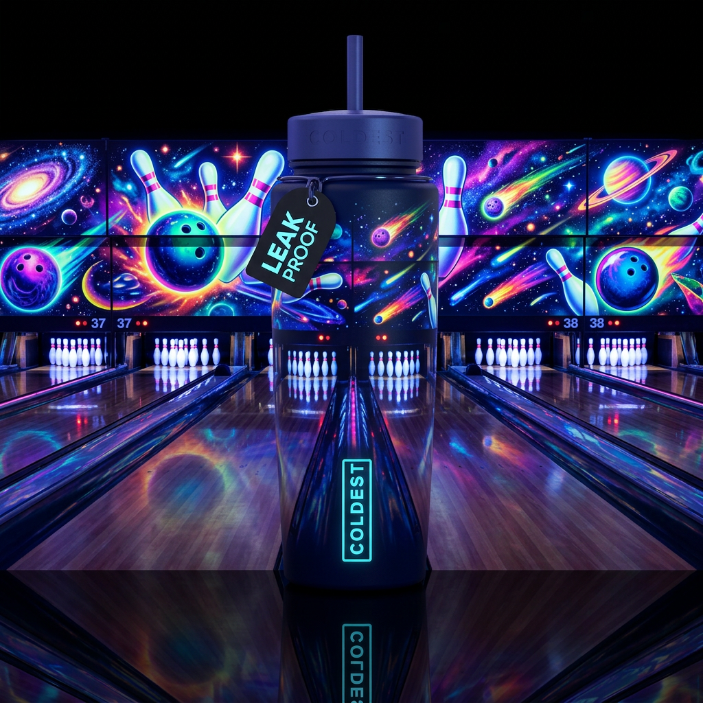 Psychedelic Game water bottle design