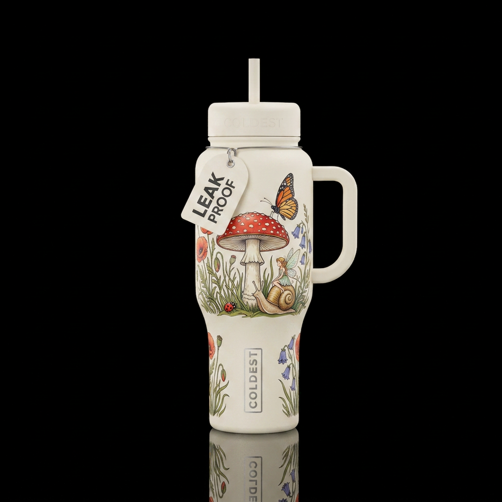 Calming Ride water bottle design