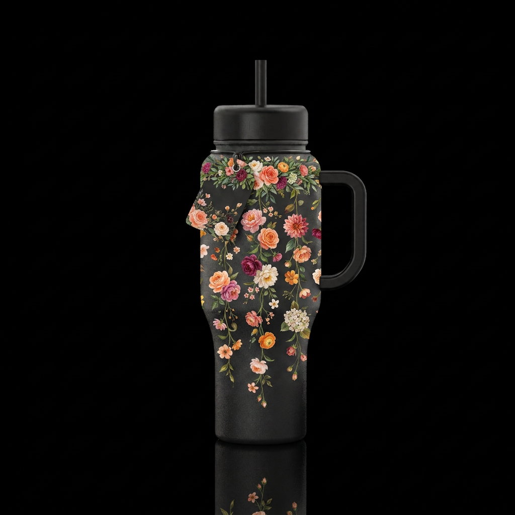 Cascading Beauty water bottle design