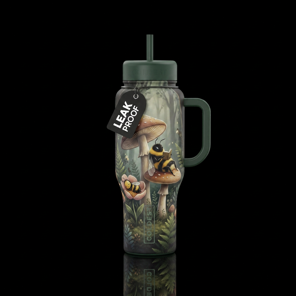 Bedtime story water bottle design