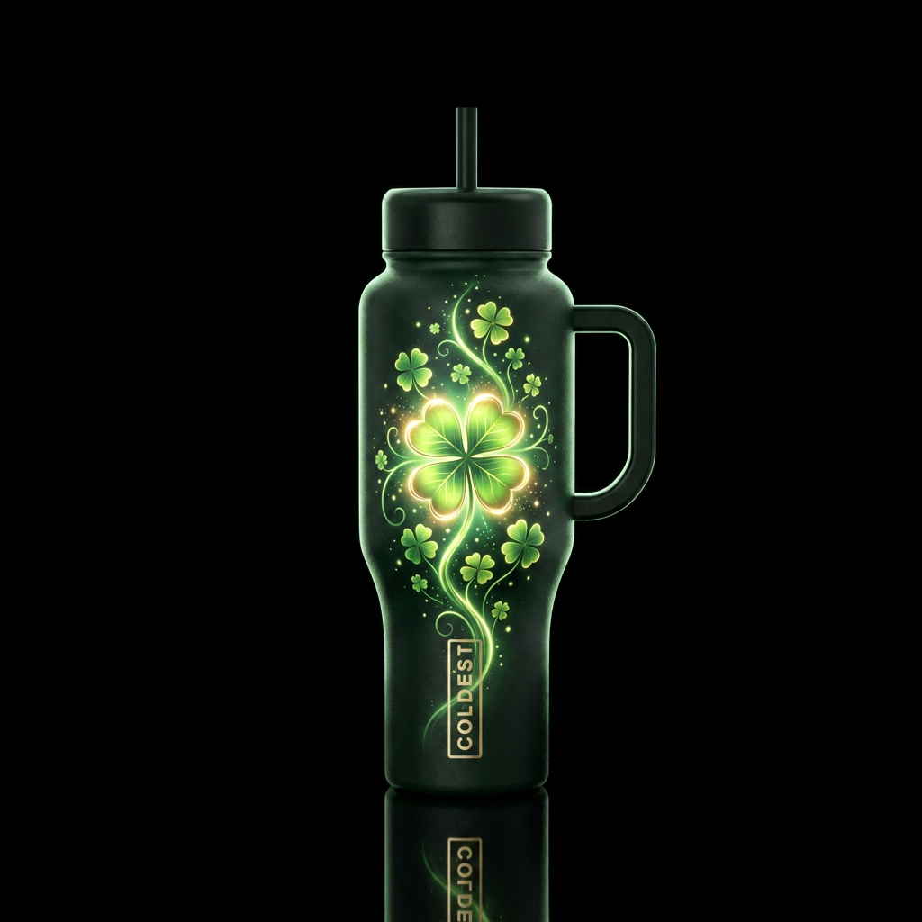 Fantasy Clover water bottle design