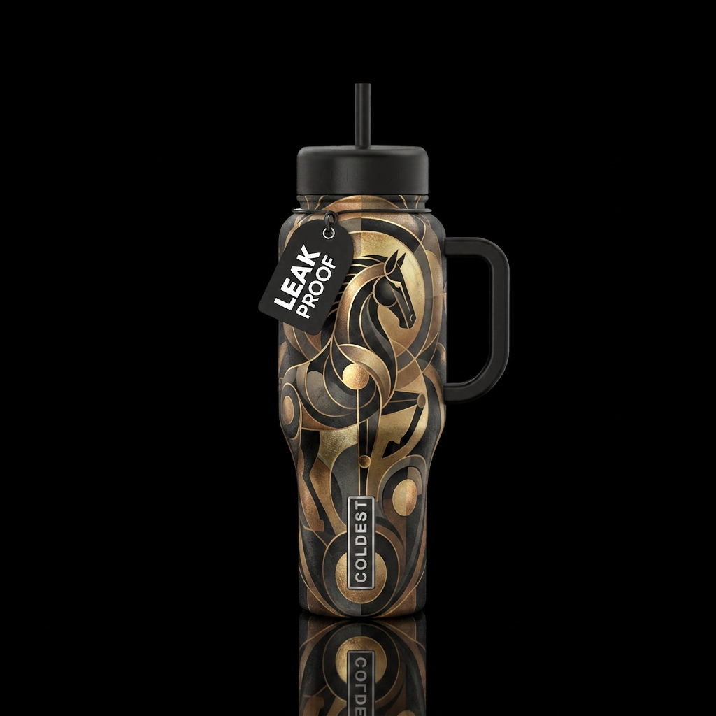 Cutting Horse water bottle design