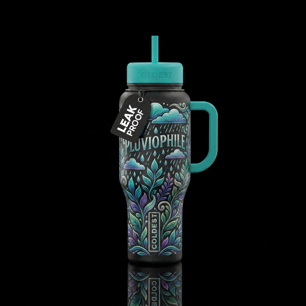 Pluviophile water bottle design