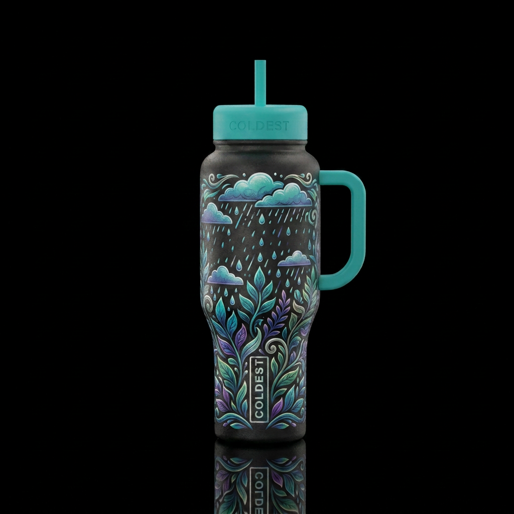 Pluviophile water bottle design