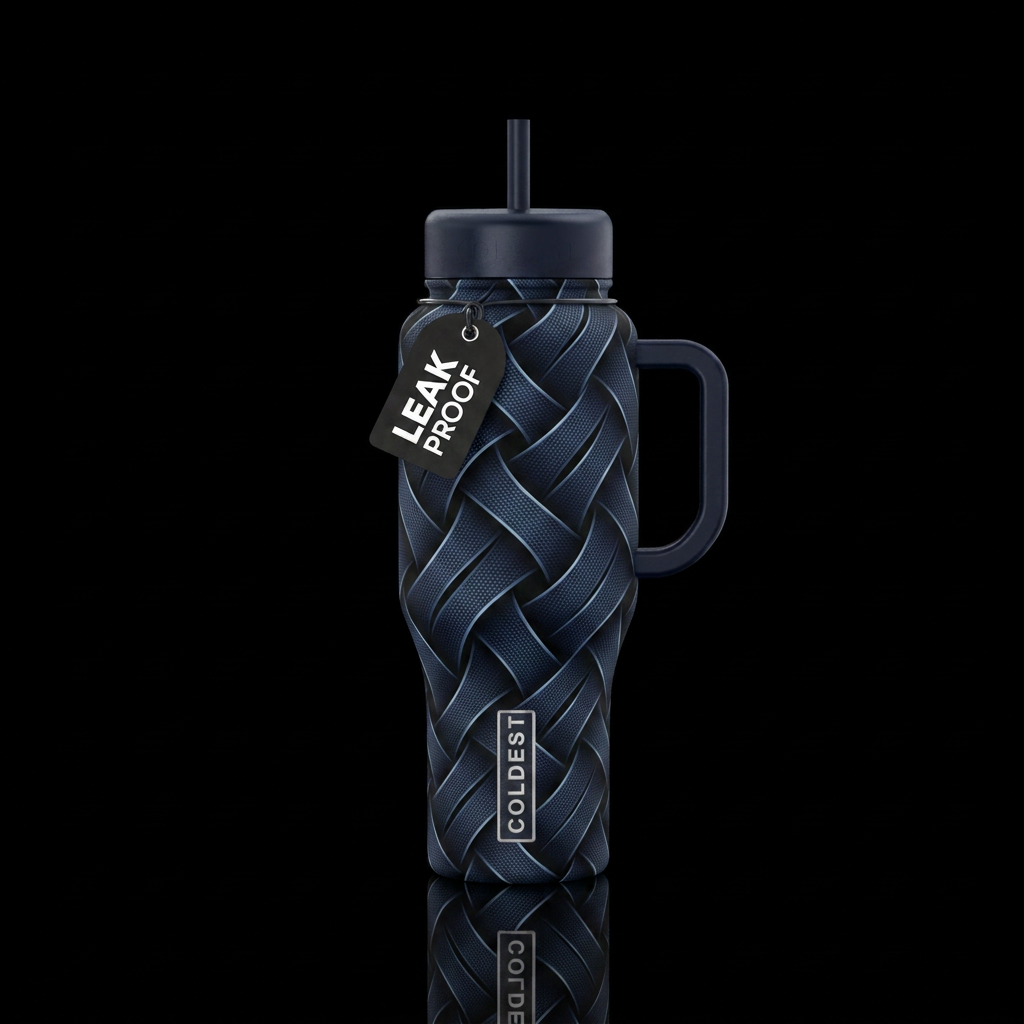 Woven Armor water bottle design