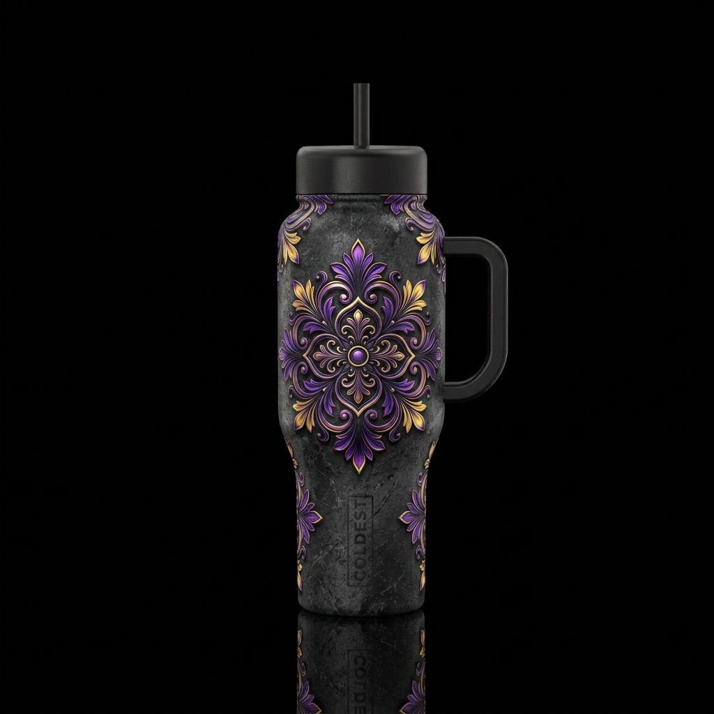 Baroque water bottle design