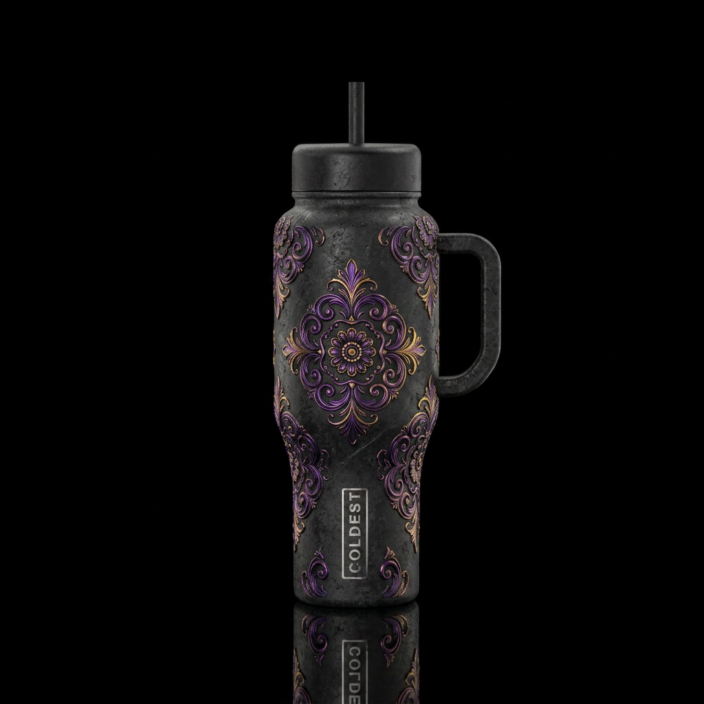 Baroque water bottle design