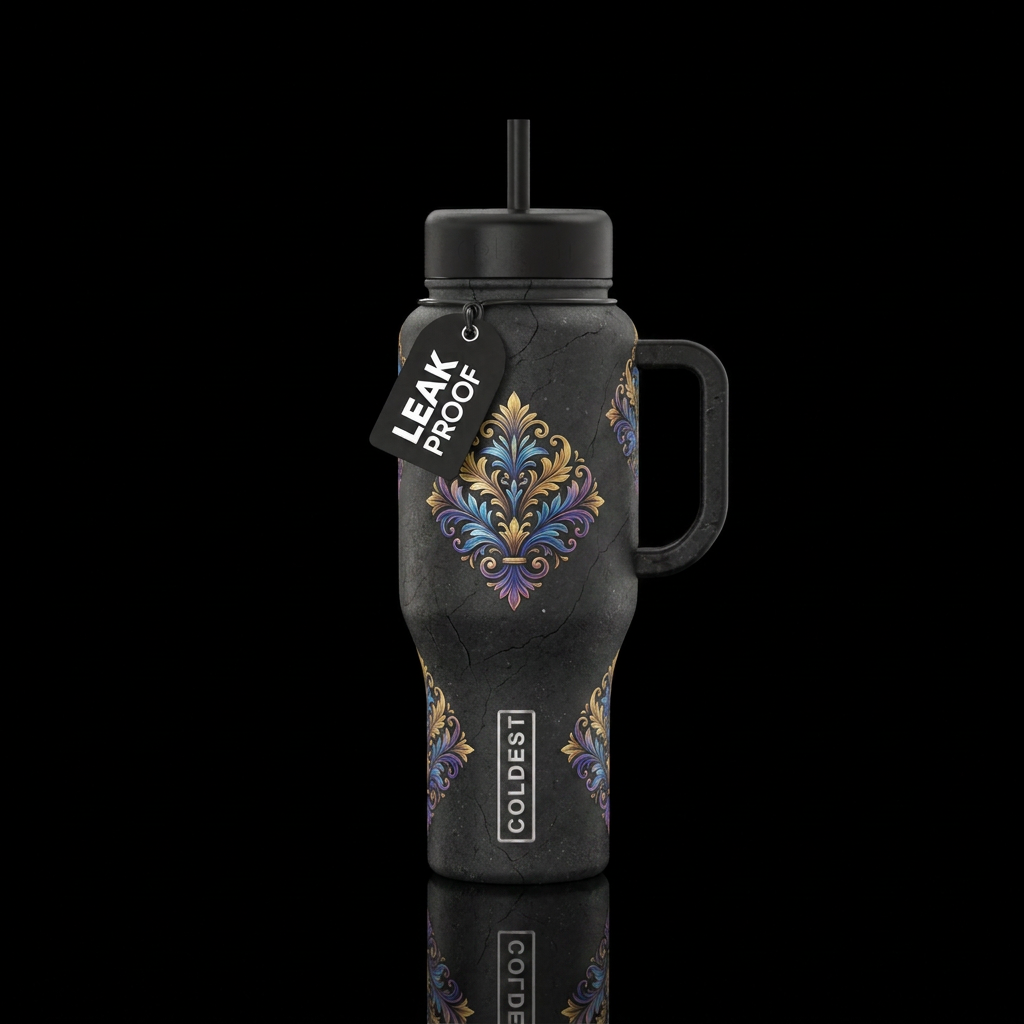 Baroque water bottle design