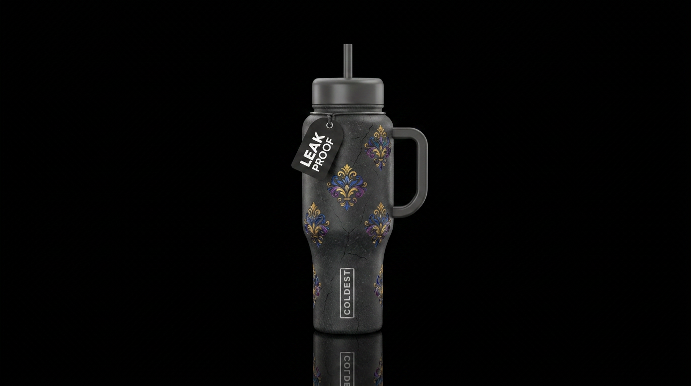 Baroque water bottle design
