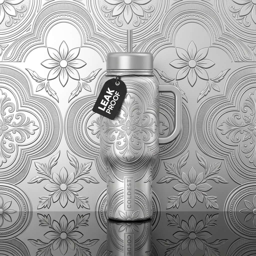 Tin tiles 2 water bottle design