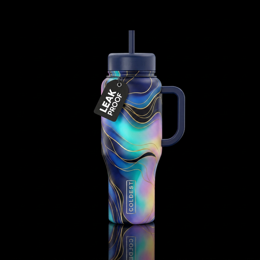 Abstract water bottle design