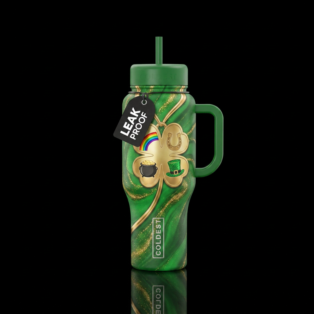 Luck of the Irish water bottle design