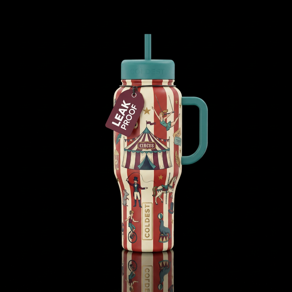 Life is a Circus water bottle design