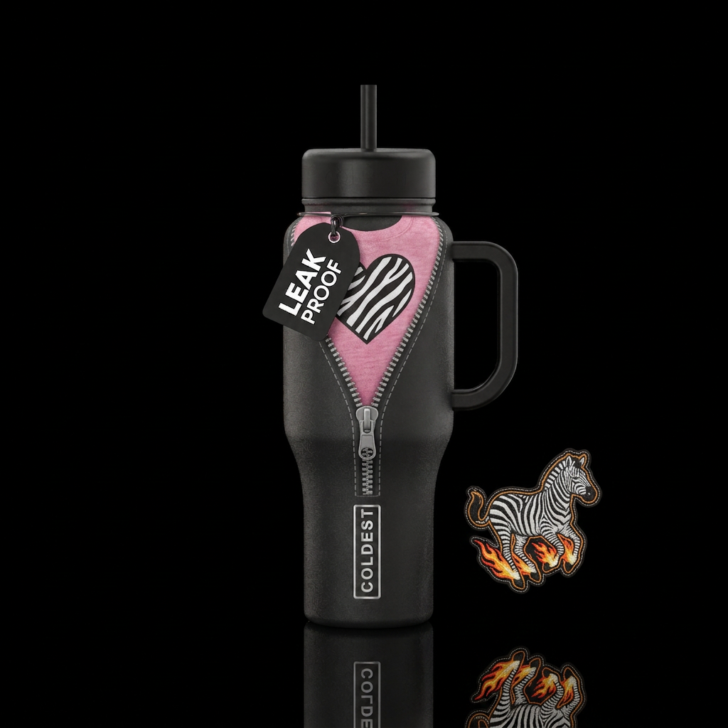 Wild Heart water bottle design