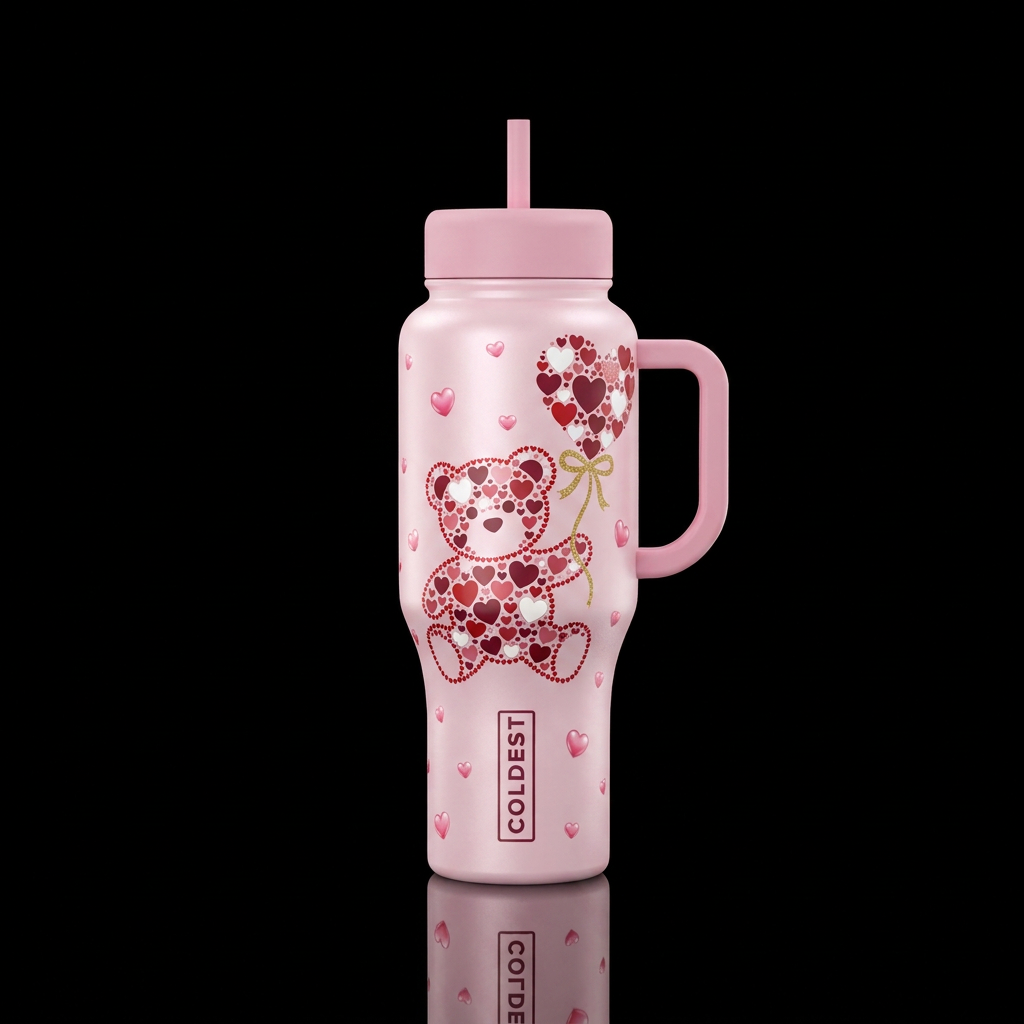 Bear Love water bottle design