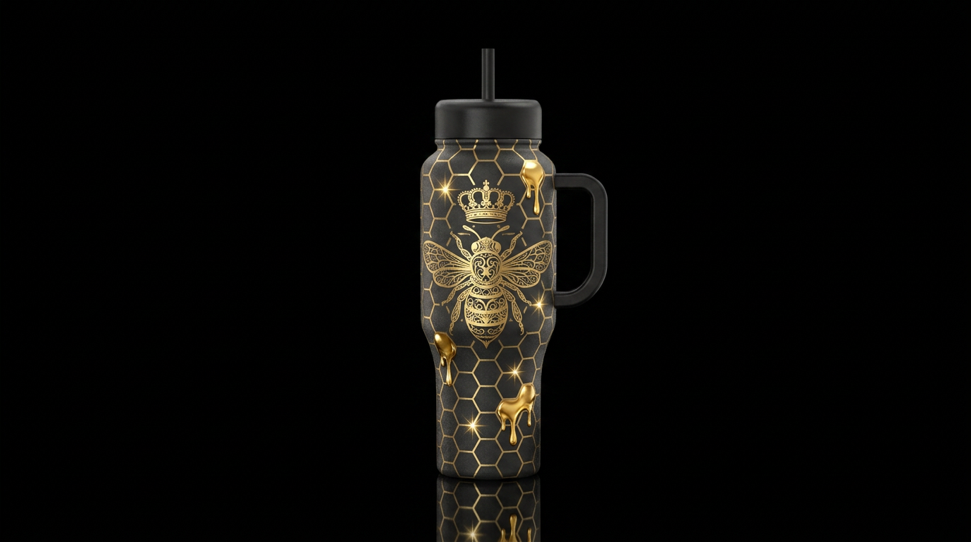 Queen Bee water bottle design
