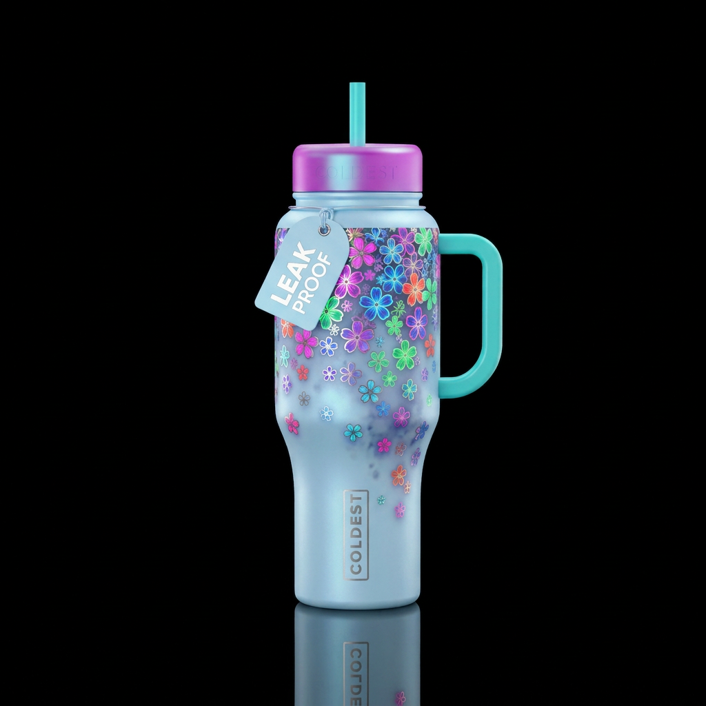 Glowie Days water bottle design