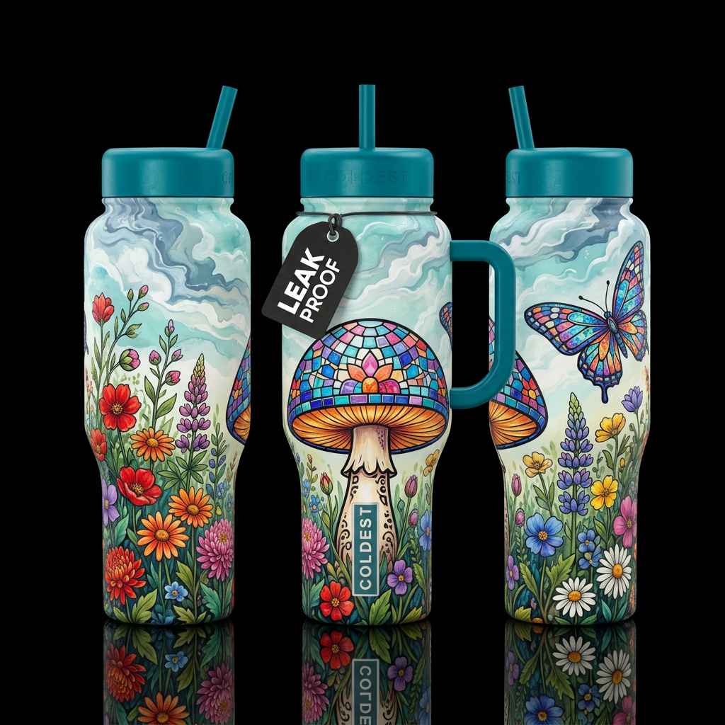 Summer Days Here Again water bottle design