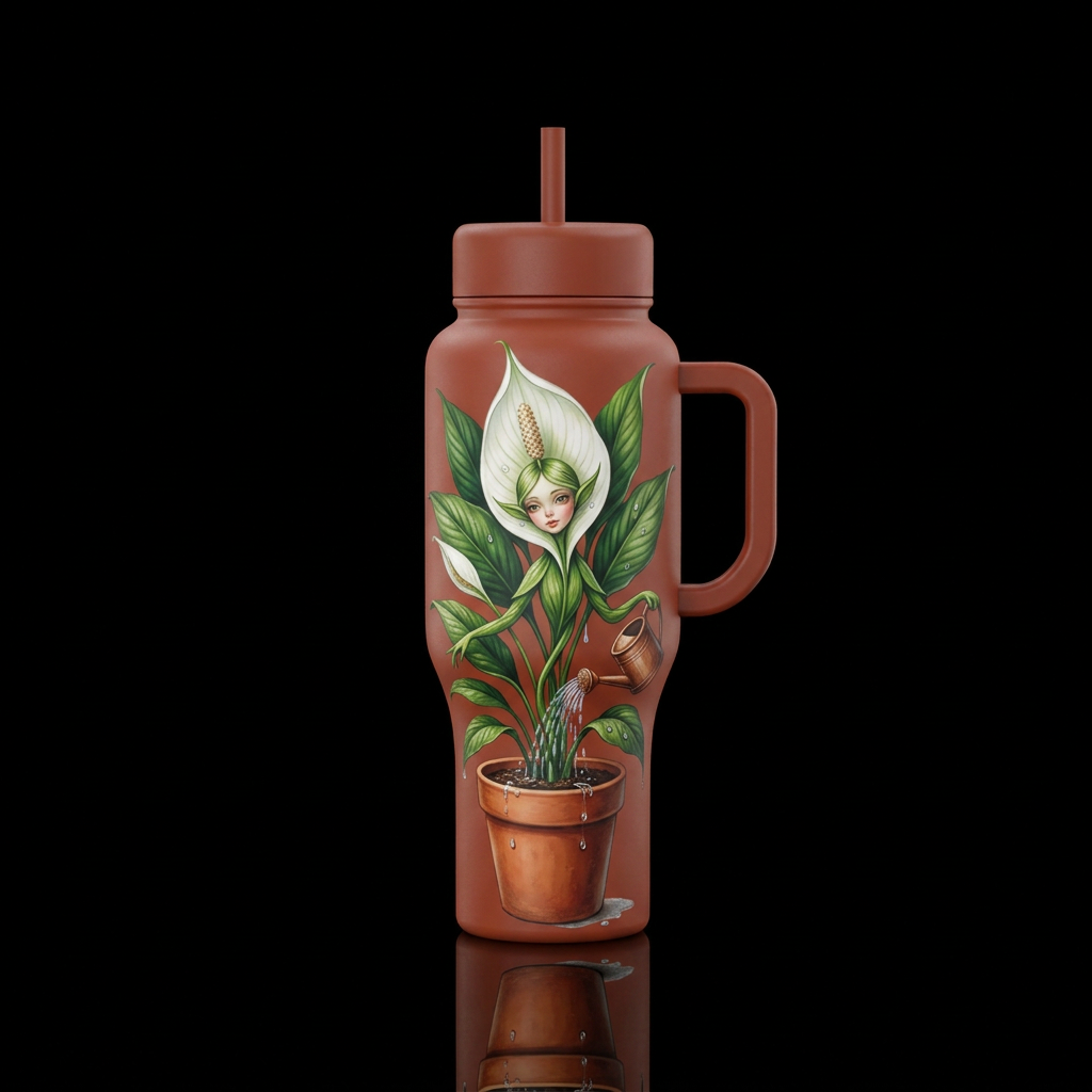 Wet My Plants water bottle design
