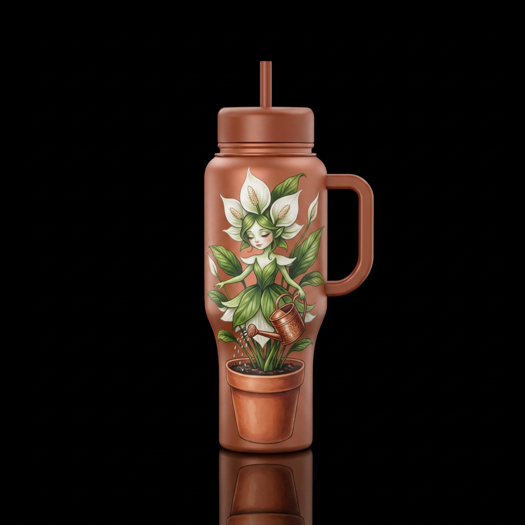 Wet My Plants water bottle design