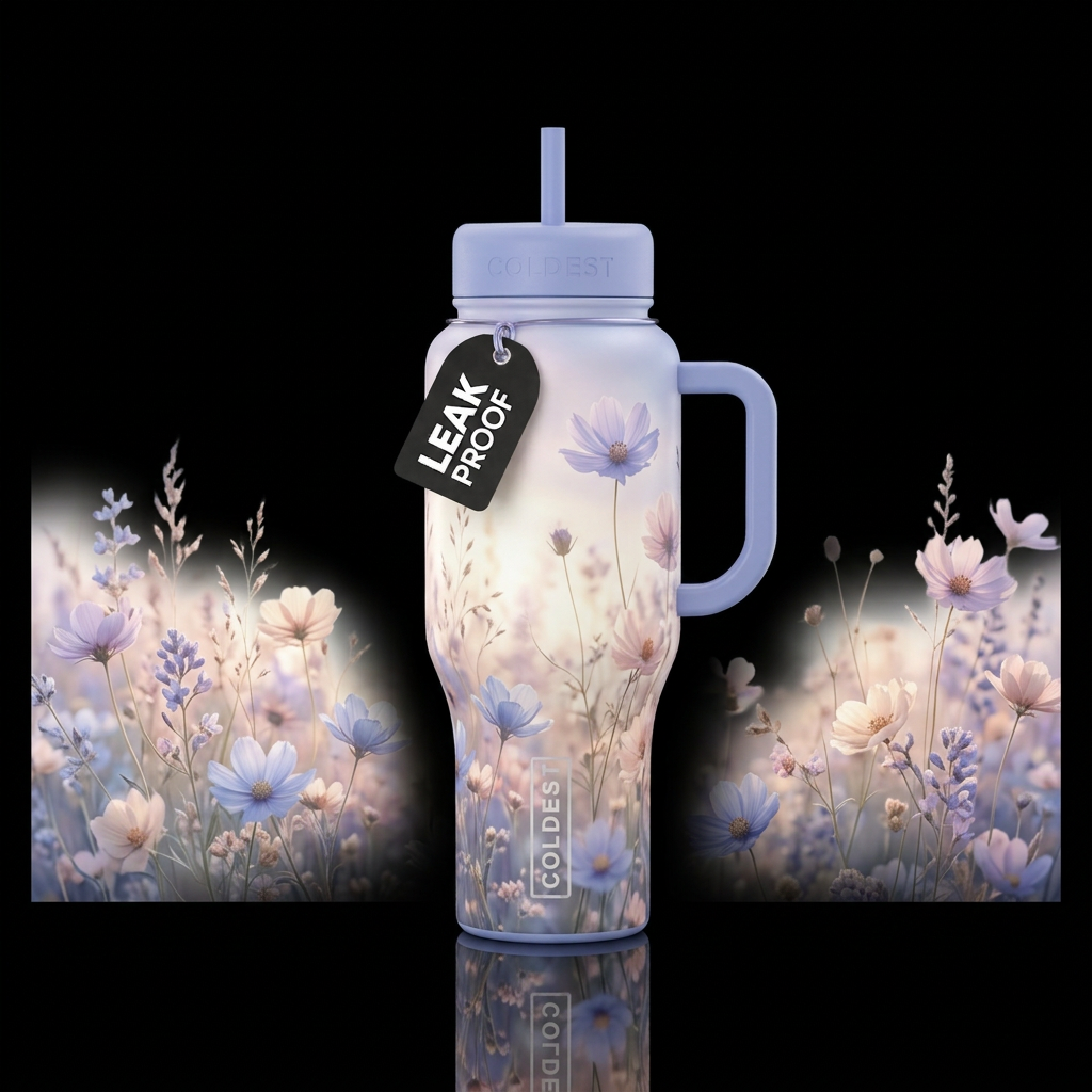 Misty Meadows water bottle design