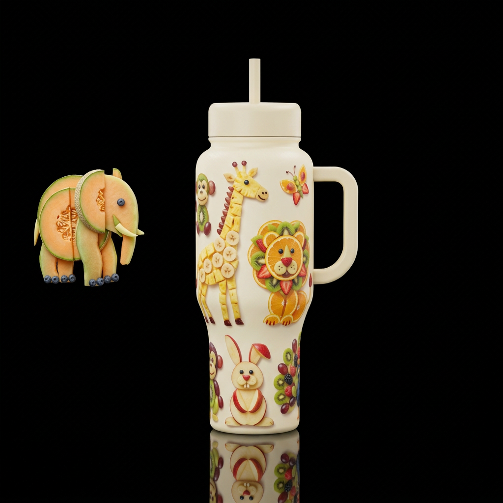 Charcuterie water bottle design