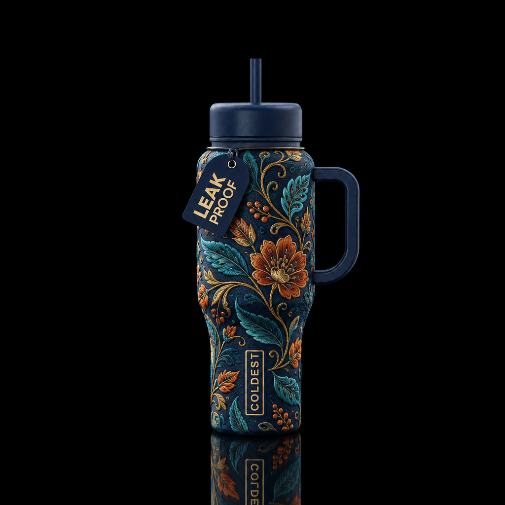 Elegant Tapestry water bottle design