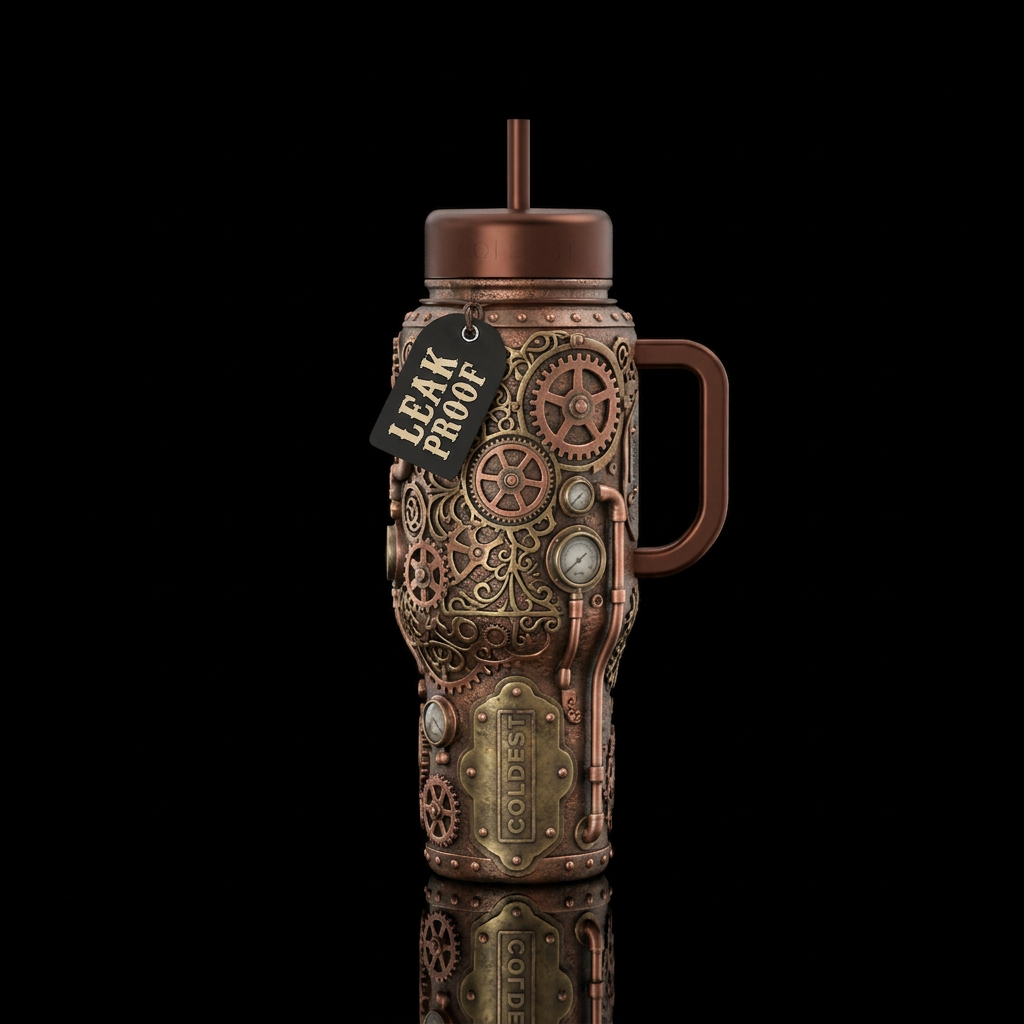 steampunk water bottle design
