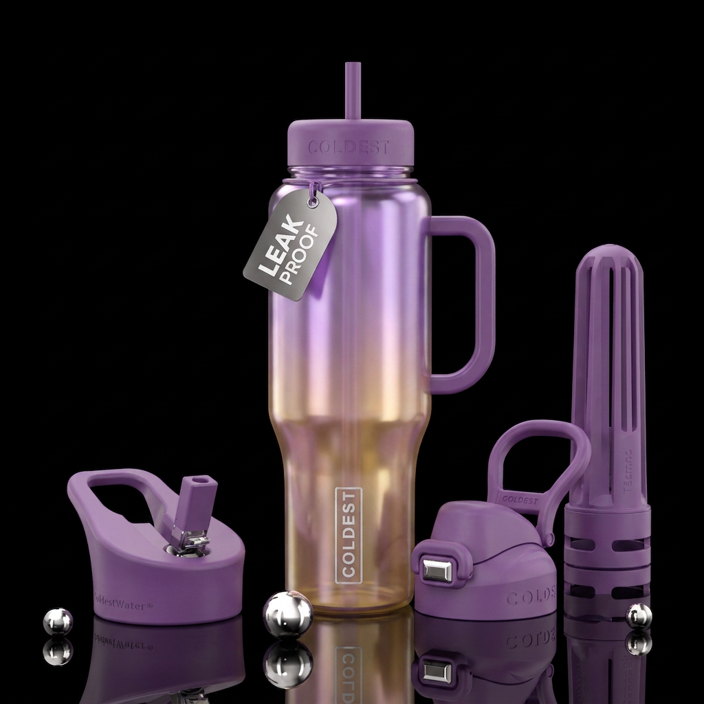 Ametrine water bottle design