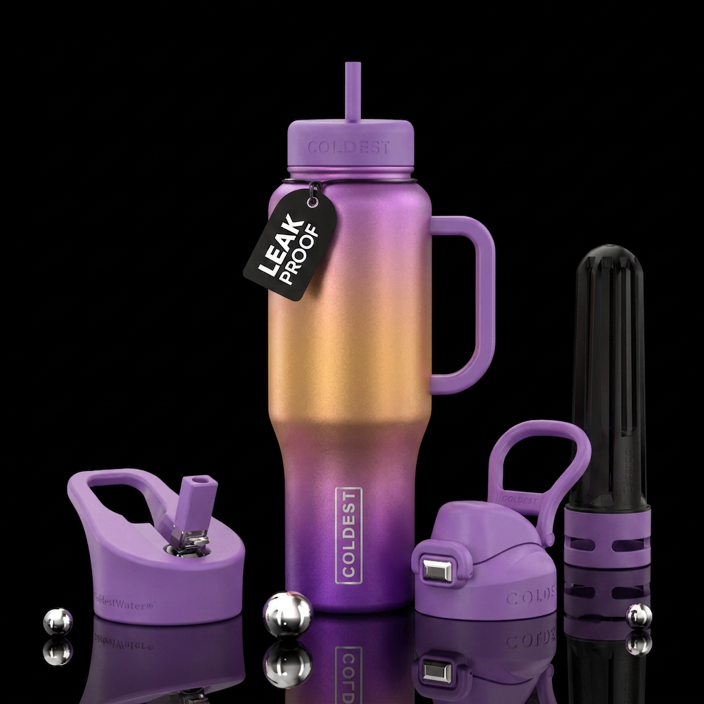 Ametrine water bottle design