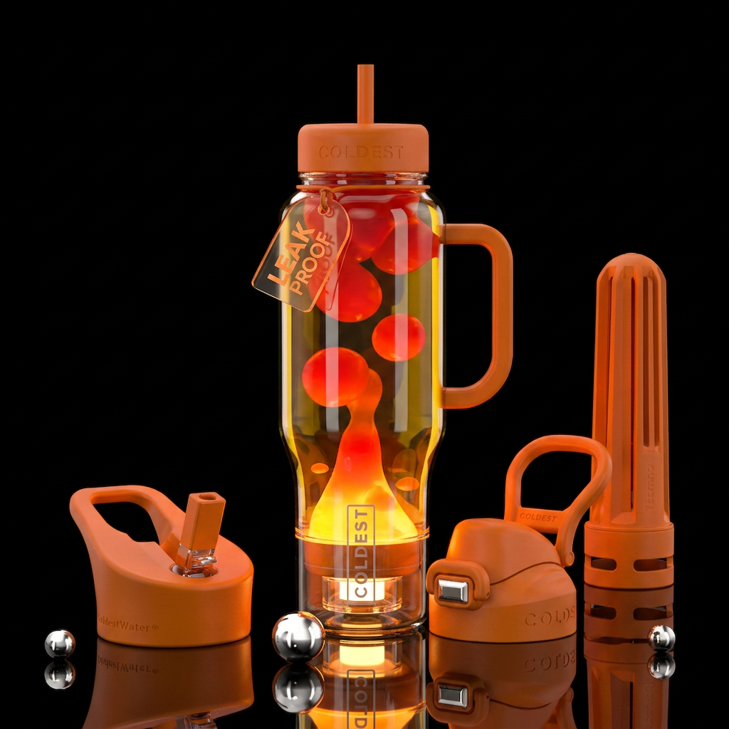 Make it look like actual lave lamp water bottle design